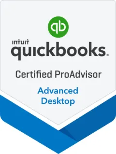 Intuit Certified ProAdvisor badge: QuickBooks Advanced Desktop